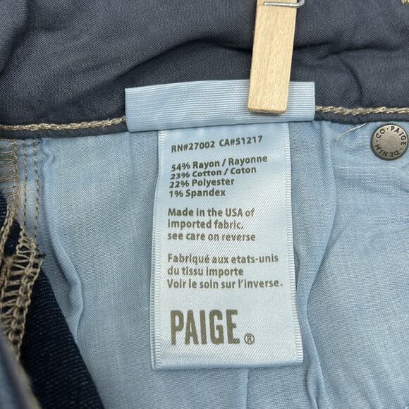 Paige Jane" Zip Women's Zip Ankle Crop Skinny Medium Wash Denim Jeans Size 26 - Picture 12 of 16